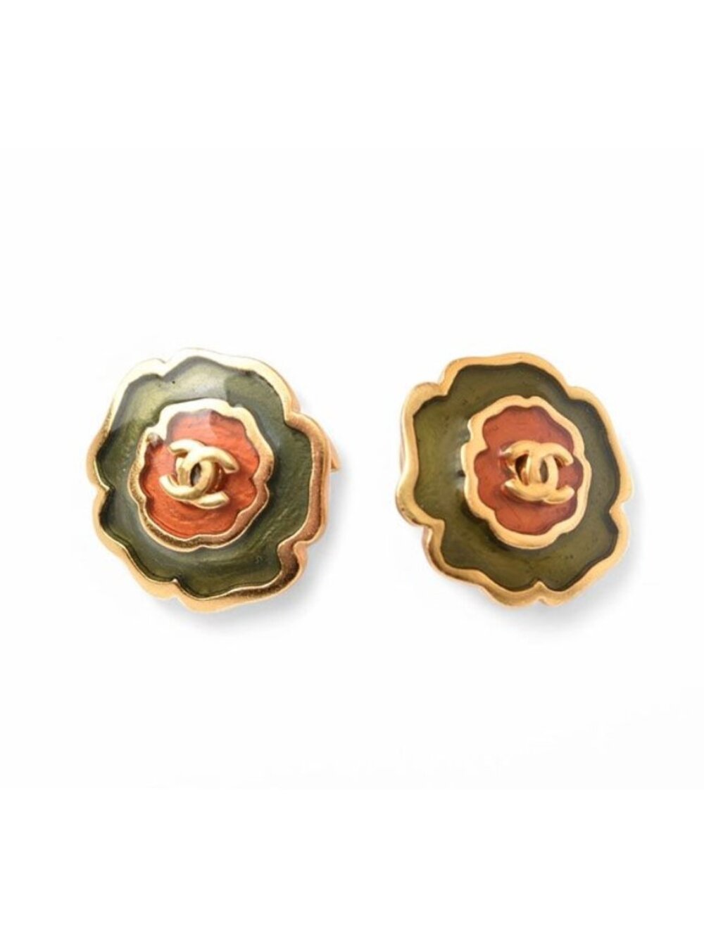 Chanel Vintage Flower Motif CC Mark Antique